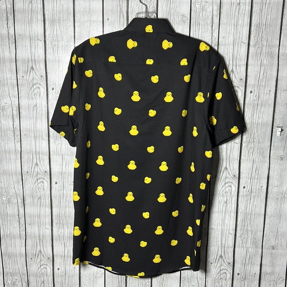 Visive Novelty Print Mens Short Sleeve Button Down Shirt - Rubber Duck size S - Picture 10 of 10